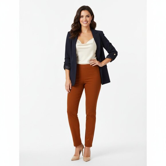 MICHAEL Michael Kors Pants - Nwt MICHAEL MICHAEL KORS Maple Leaf Burnt Orange Cropped Pull-On Dressy Pants M
